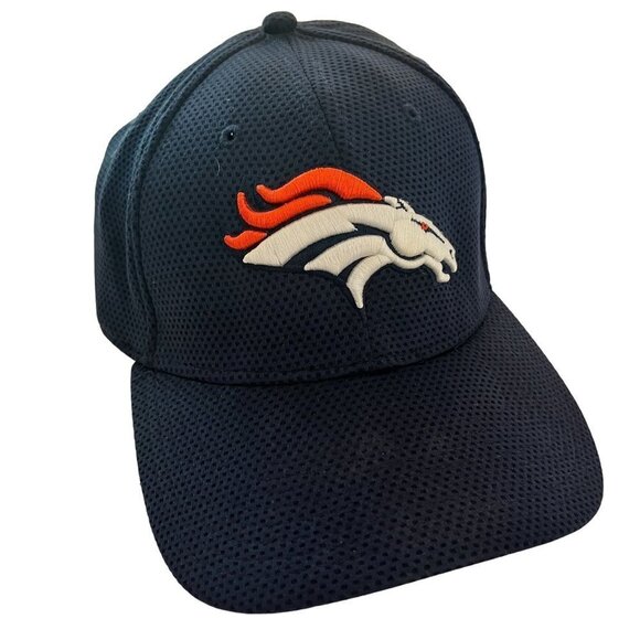 New Era Baseball Hat Cap Unisex M-L Navy Denver Broncos Logo Fitted Hat … - Picture 2 of 8